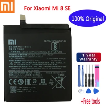 BM3D Oprindelige XIAO MI Telefonens Batteri til Xiaomi Mi-8 SE Udskiftning af Batterier Xiomi batería Mi8 SE Mi8SE 3020mah