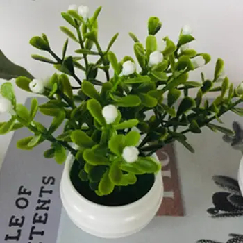 1stk Kunstige Planter Grønne Bonsai Lille Træ Pot Planter Indretning Falske Blomst Potteplanter Pynt Til Hjemmet, Haven Dekoration Håndværk