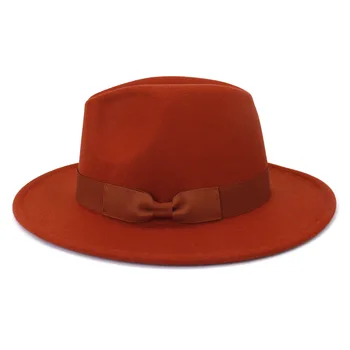 Hat fedoras solid colorPanama følte hat til kvinder jazz hat kirke hat top cap britiske kvinder fedoras hatte til mænd шляпа женская