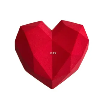 3D-Diamond Kærlighed Hjerte Form Silikone Forme Til diy-Lys Ler Forme Svamp Kager Chiffon Wienerbrød Dessert Forme