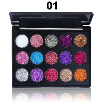 15 Farve Glimmer Glimmer Pulver øjenskygge Palette Eyeshadow for Piger Kvinder SK88