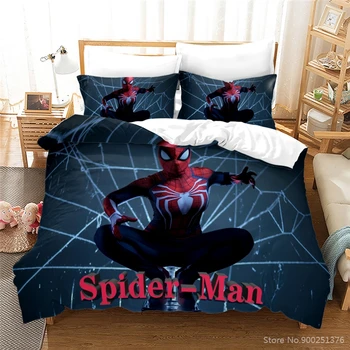 3D Printet Spiderman Superhelt Duvet Cover Sæt Queensize-King Size Sengetøj Sæt Bløde Dyne Cover Sæt for Unge Børn Voksne Soveværelse
