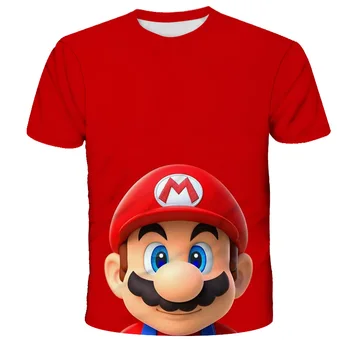 2021 seneste børns sommer tøj 3d-print drenge og piger Mario sjov kort-langærmet børn er søde tøj baby t-shirt