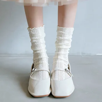 Sommeren Japansk Tynd Hule Kvinders Sokker Mode Svamp Lace Strik Bomuld, Komfortable, Åndbar Midterste Rør Damer Piger Sox