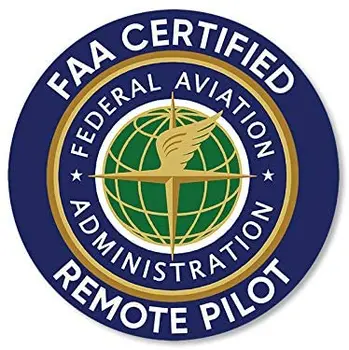 Amerikanske Vinyl Runde FAA Certificeret Ekstern Pilot Mærkat (Logo Drone Federal Aviation Certificering)